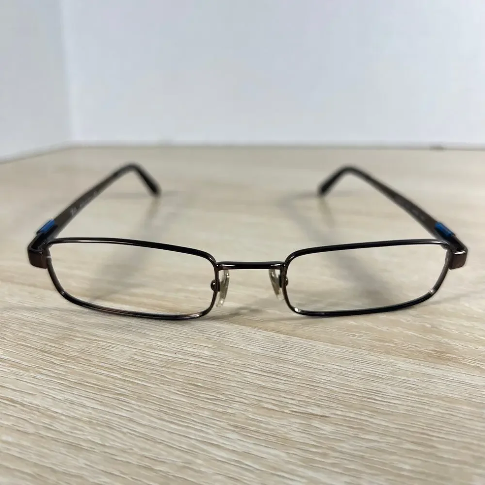 Ray-Ban RB6076 2511 Brown Metal Full Rim Eyeglasses 49-19 135 FRAMES ONLY